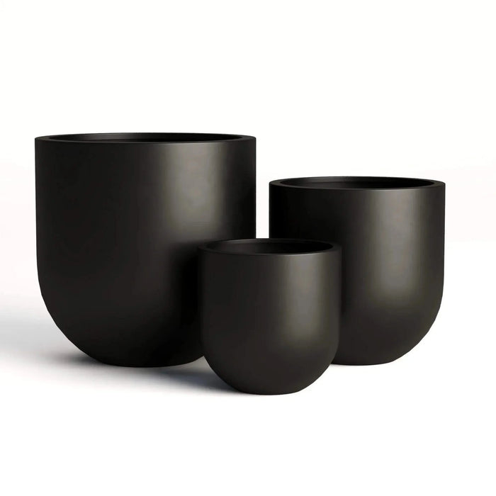 DTY Signature Mount Antero 1-piece Fiberstone Bullet Planter Large Black -DTYStore