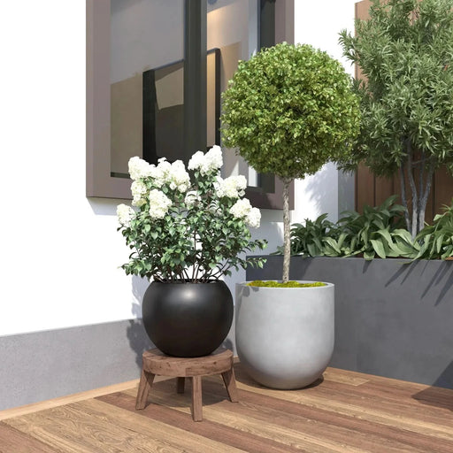 DTY Signature Mount Antero 1-piece Fiberstone Bullet Planter Large Black -DTYStore