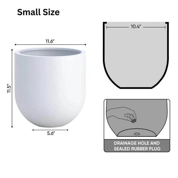 DTY Signature Mount Antero 1-piece Fiberstone Bullet Planter Large Black -DTYStore