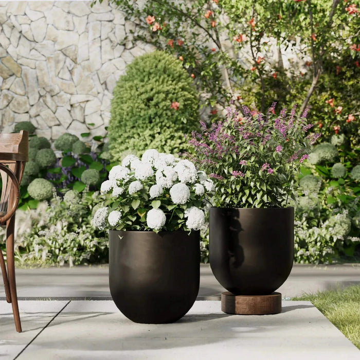 DTY Signature Mount Antero 1-piece Fiberstone Bullet Planter Large Black -DTYStore