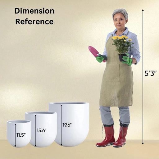 DTY Signature Mount Antero 1-piece Fiberstone Bullet Planter Large Black -DTYStore