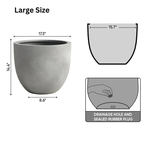 DTY Signature Mount Belford 1-piece Fiberstone Planter -DTYStore