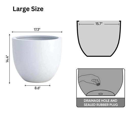 DTY Signature Mount Belford 1-piece Fiberstone Planter -DTYStore