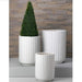 DTY Signature Mount Elbert 1-piece Fluted Fiberstone Planter White -DTYStore
