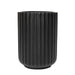 DTY Signature Mount Elbert 1-piece Fluted Fiberstone Planter Black -DTYStore