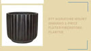 DTY Signature Mount Shavano 1-piece Fluted Fiberstone Planter Black -DTYStore