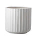 DTY Signature Mount Shavano 1-piece Fluted Fiberstone Planter White -DTYStore