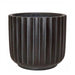 DTY Signature Mount Shavano 1-piece Fluted Fiberstone Planter Black -DTYStore