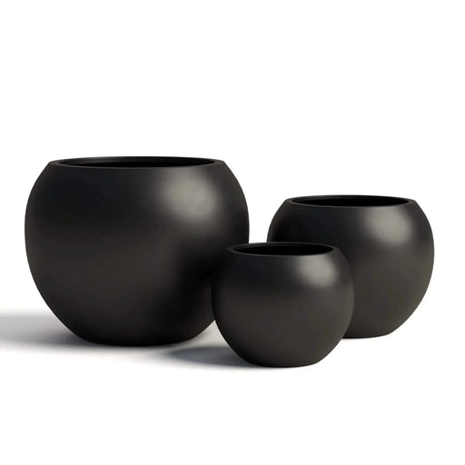 DTY Signature Mount Sherman 1-piece Fiberstone Planter Small Black -DTYStore