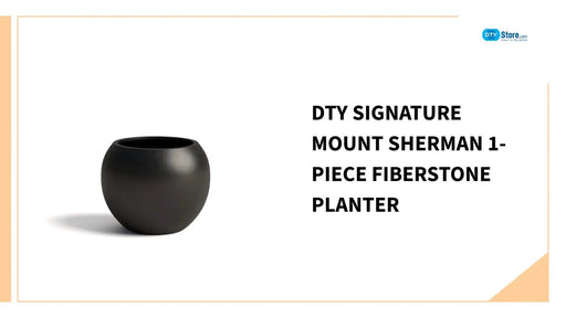 DTY Signature Mount Sherman 1-piece Fiberstone Planter Small White -DTYStore
