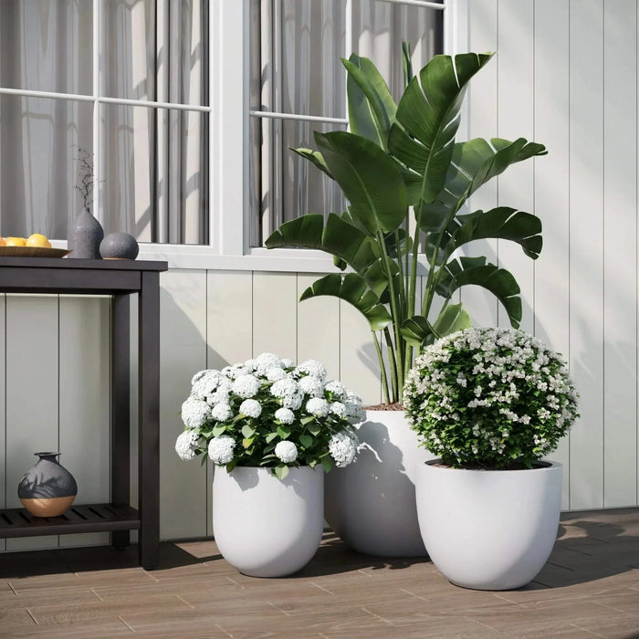 DTY Signature Mount Sherman 1-piece Fiberstone Planter Small Gray -DTYStore