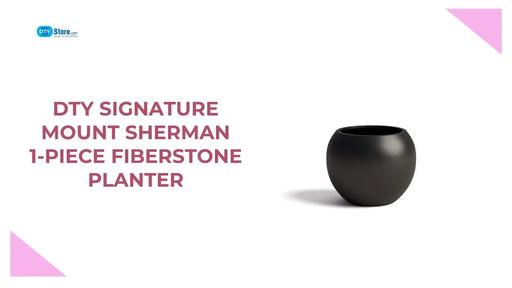 DTY Signature Mount Sherman 1-piece Fiberstone Planter Small White -DTYStore