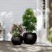 DTY Signature Mount Sherman 1-piece Fiberstone Planter Small Black -DTYStore