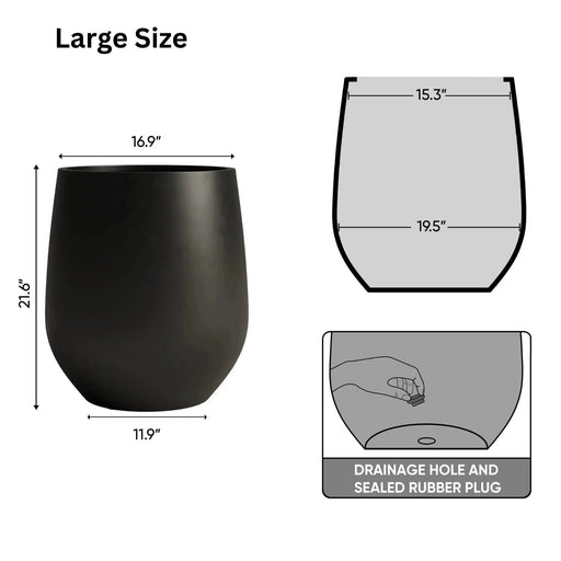 DTY Signature Mount Wilson 1-piece Fiberstone Planter -DTYStore