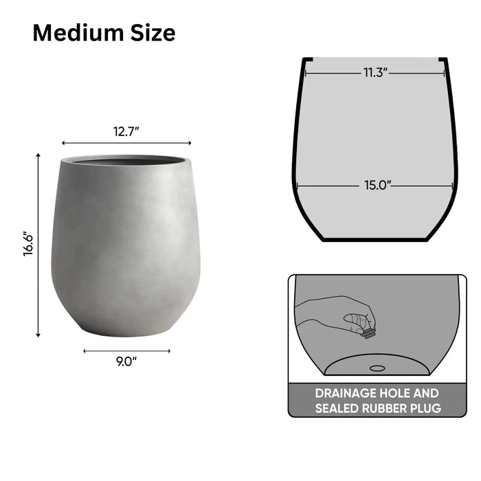 DTY Signature Mount Wilson 1-piece Fiberstone Planter -DTYStore