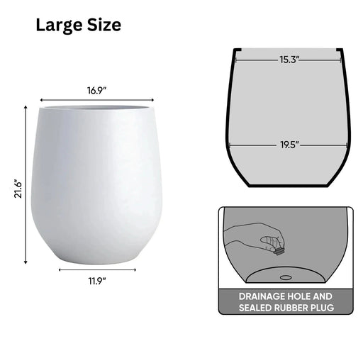 DTY Signature Mount Wilson 1-piece Fiberstone Planter -DTYStore