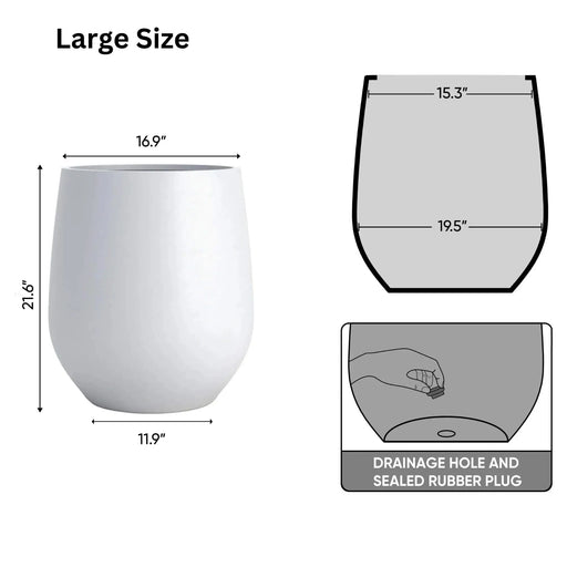 DTY Signature Mount Wilson 1-piece Fiberstone Planter -DTYStore