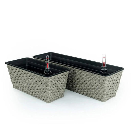 DTY Signature Set of 2 CATLEZA Rectangular Wicker Planters -DTYStore