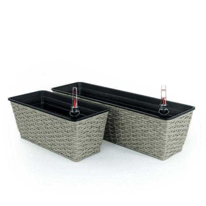 DTY Signature Set of 2 CATLEZA Rectangular Wicker Planters -DTYStore