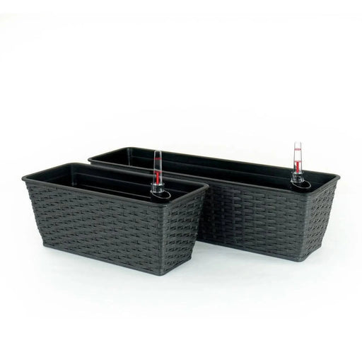 DTY Signature Set of 2 CATLEZA Rectangular Wicker Planters -DTYStore