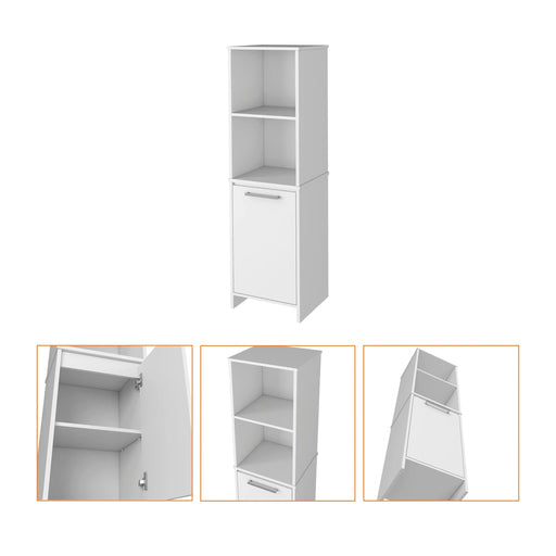 Danforth Pantry Cabinet, Single Door Cabinet, Four Shelves Default -DTYStore
