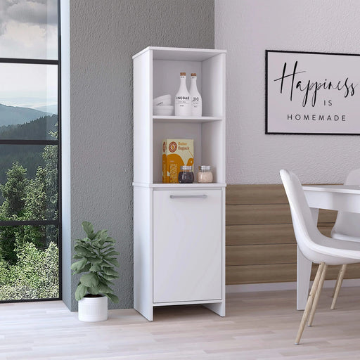 Danforth Pantry Cabinet, Single Door Cabinet, Four Shelves Default -DTYStore