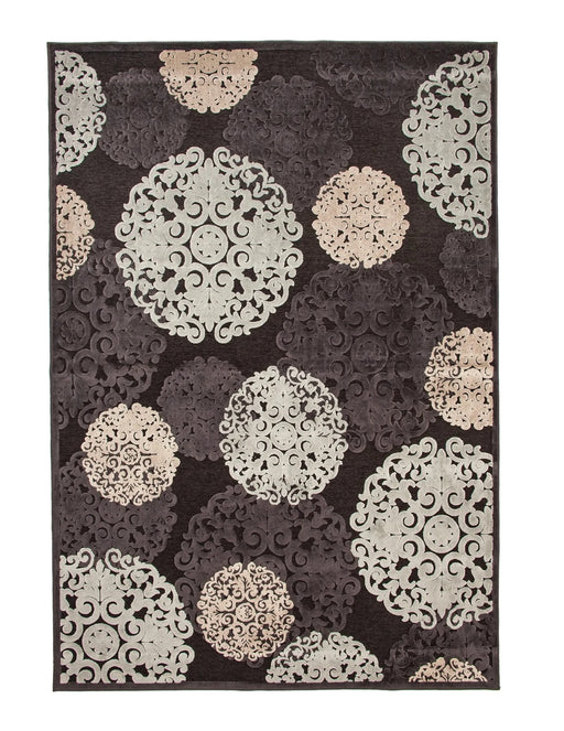 Dante Charcoal/Ivory/Lt. Blue Area Rug 5x8 Default -DTYStore