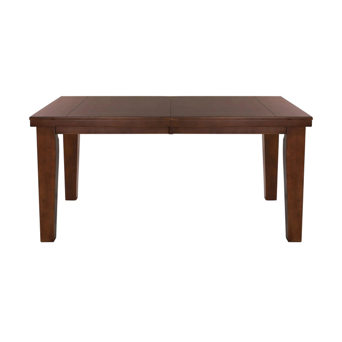 Dark Oak Finish Rectangular 1pc Dining Table with Self-Storing Extension Leaf Wooden Simple Dining Furniture Default -DTYStore