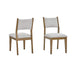 Darla Set of 2 Walnut Oak Dining Side Chairs with Light Gray Fabric Default -DTYStore