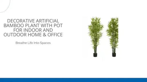 Decorative Artificial Bamboo Plant with Pot for Indoor and Outdoor Home & Office 72 in -DTYStore