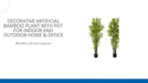 Decorative Artificial Bamboo Plant with Pot for Indoor and Outdoor Home & Office 72 in -DTYStore