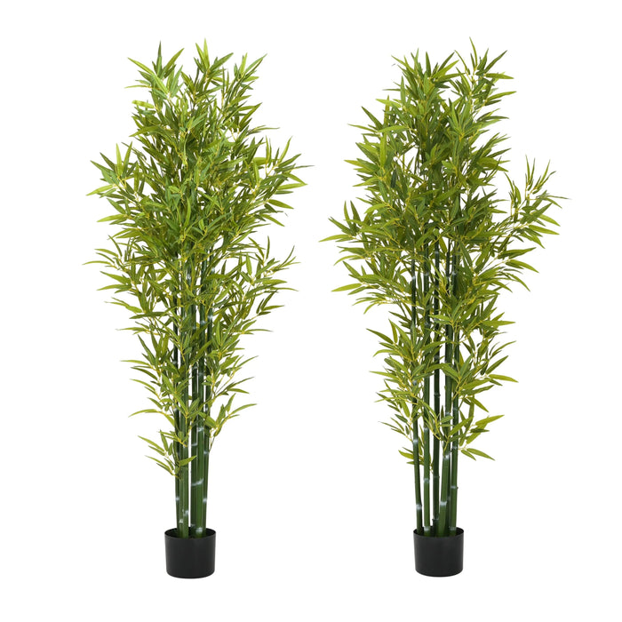 Decorative Artificial Bamboo Plant with Pot for Indoor and Outdoor Home & Office 72 in -DTYStore