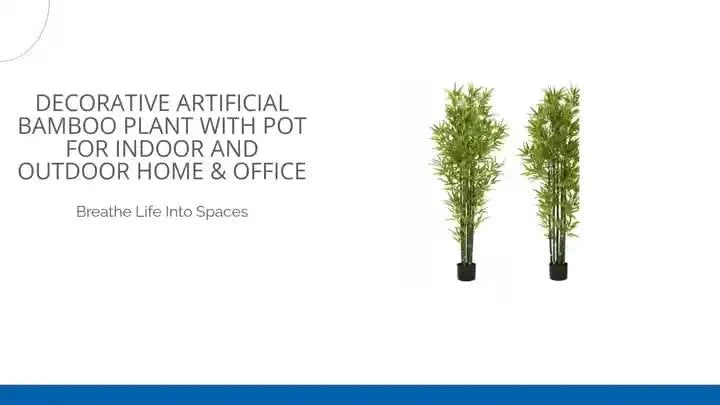 Decorative Artificial Bamboo Plant with Pot for Indoor and Outdoor Home & Office 72 in -DTYStore