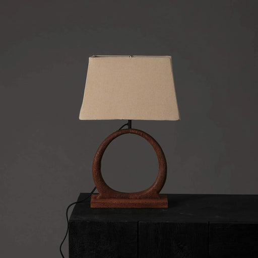 Decorative Table Lamp with Wooden Base For Living Room-Bedroom-Home Decor-Table Decor-15X10X21' Default -DTYStore