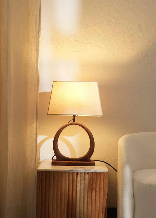 Decorative Table Lamp with Wooden Base For Living Room-Bedroom-Home Decor-Table Decor-15X10X21' Default -DTYStore
