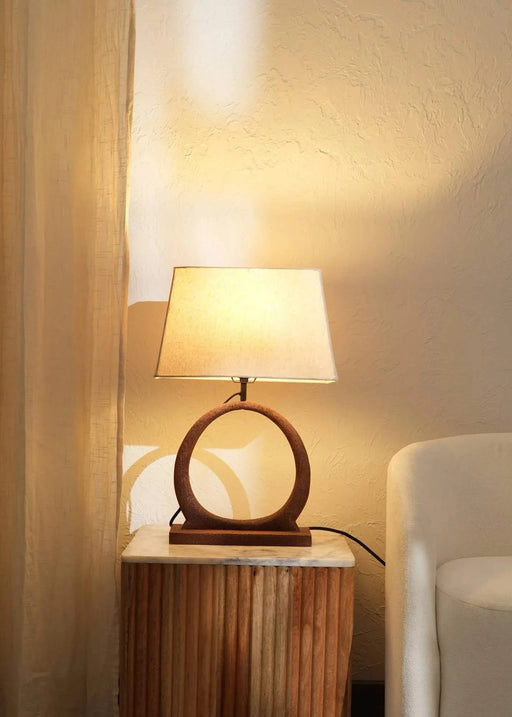 Decorative Table Lamp with Wooden Base For Living Room-Bedroom-Home Decor-Table Decor-15X10X21' Default -DTYStore