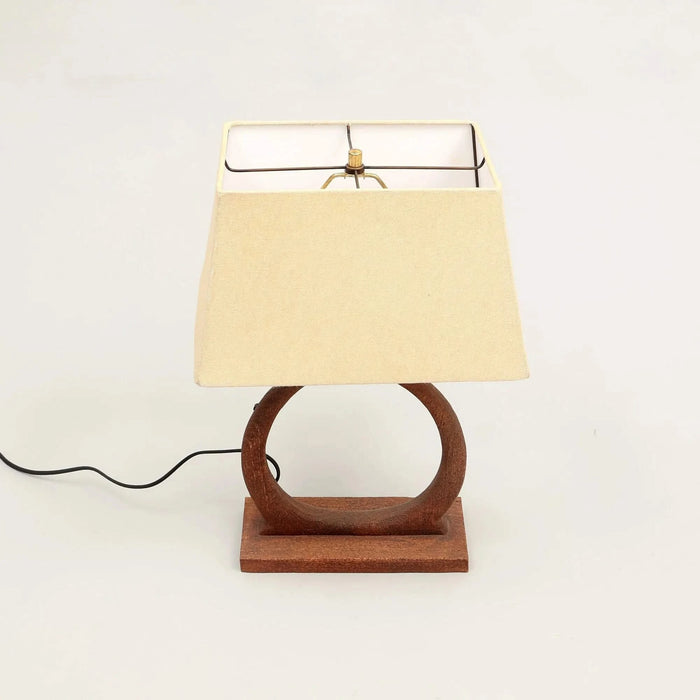 Decorative Table Lamp with Wooden Base For Living Room-Bedroom-Home Decor-Table Decor-15X10X21' Default -DTYStore