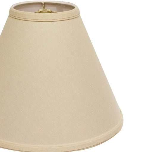 Deep Cone Hardback Lampshade with Washer Fitter, Beige Color Fabric Lampshade for Table Lamps, Natural Linen, 5' Top x 13' Bottom x 10' Height Default -DTYStore