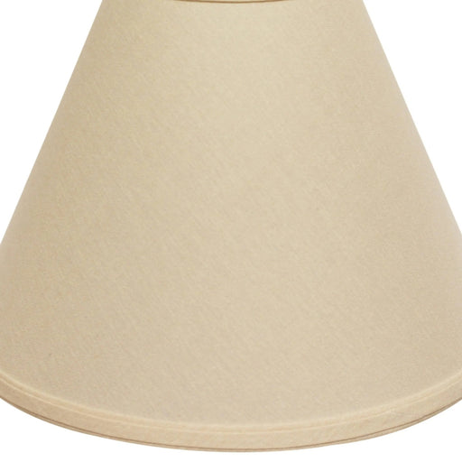 Deep Cone Hardback Lampshade with Washer Fitter, Beige Color Fabric Lampshade for Table Lamps, Natural Linen, 6' Top x 19' Bottom x 13' Height Default -DTYStore