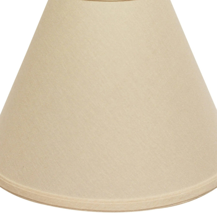 Deep Cone Hardback Lampshade with Washer Fitter, Beige Color Fabric Lampshade for Table Lamps, Natural Linen, 6' Top x 19' Bottom x 13' Height Default -DTYStore