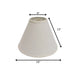 Deep Cone Hardback Lampshade with Washer Fitter, Off White Fabric Lampshade for Table Lamps, Natural Linen, 6' Top x 19' Bottom x 13' Height Default -DTYStore
