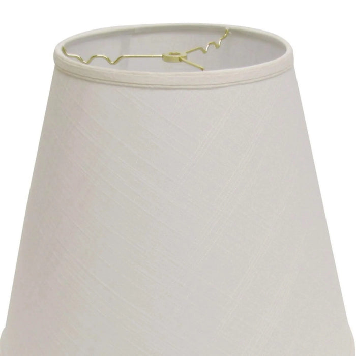 Deep Cone Hardback Lampshade with Washer Fitter, White Fabric Lampshade for Table Lamps, Natural Linen, 9' Top x 16' Bottom x 14' Height Default -DTYStore