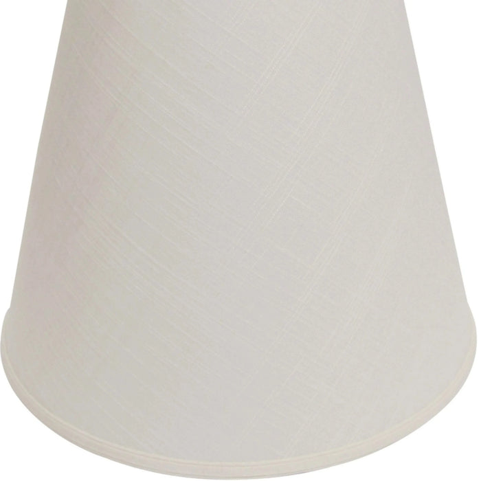 Deep Cone Hardback Lampshade with Washer Fitter, White Fabric Lampshade for Table Lamps, Natural Linen, 9' Top x 16' Bottom x 14' Height Default -DTYStore