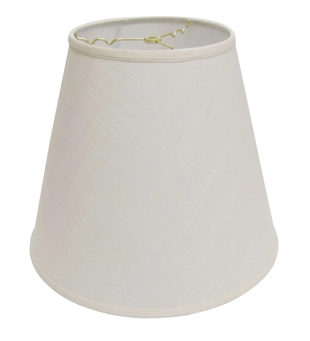 Deep Cone Hardback Lampshade with Washer Fitter, White Fabric Lampshade for Table Lamps, Natural Linen, 9' Top x 16' Bottom x 14' Height Default -DTYStore