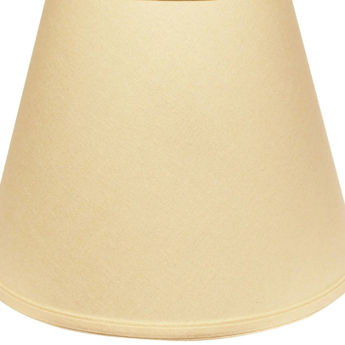 Deep Empire Hardback Lampshade with Washer Fitter, Beige Color Fabric Lampshade for Table Lamps, Natural Linen, 10' Top x 18' Bottom x 13' Height Default -DTYStore