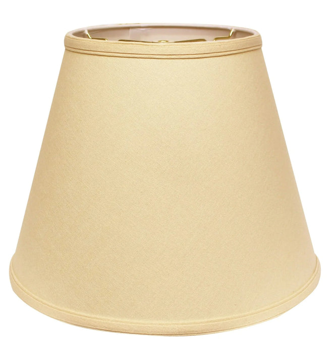 Deep Empire Hardback Lampshade with Washer Fitter, Beige Color Fabric Lampshade for Table Lamps, Natural Linen, 10' Top x 18' Bottom x 13' Height Default -DTYStore