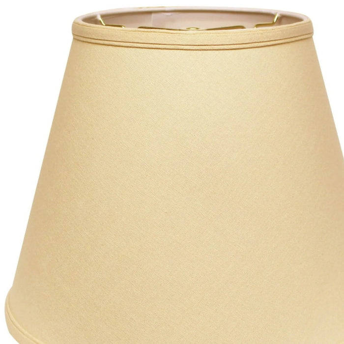 Deep Empire Hardback Lampshade with Washer Fitter, Beige Color Fabric Lampshade for Table Lamps, Natural Linen, 10' Top x 18' Bottom x 13' Height Default -DTYStore