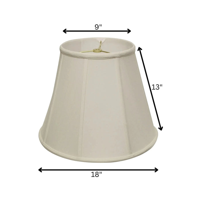 Deep Empire Softback Lampshade with Washer Fitter, White Natural Fabric Lampshade for Table Lamps, 9' Top x 18' Bottom x 13' Height Default -DTYStore