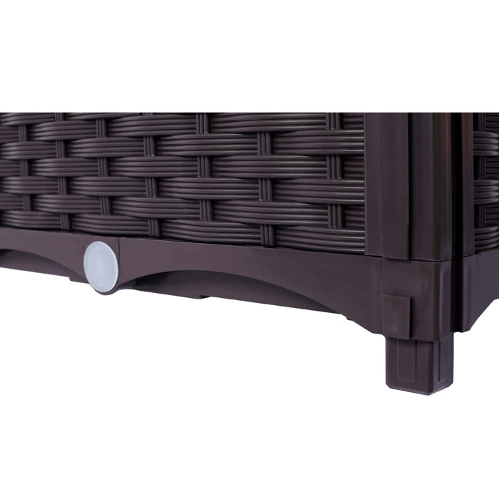 Deep Raised Garden Bed Plastic Planter Boxes for Vegetables Flowers Herbs and Succulents,Self-Watering Planter Box Raised Bed to Grow Flowers, Herbs & Vegetables, 15.7' L X 15.7' D X 14.7' H Default -DTYStore