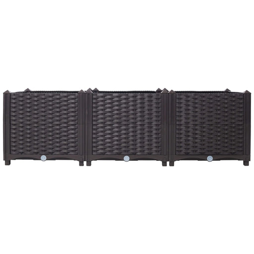 Deep Raised Garden Bed Plastic Planter Boxes for Vegetables Flowers Herbs and Succulents,Self-Watering Planter Box Raised Bed to Grow Flowers, Herbs & Vegetables, 47.2' L X 15.7' D X 14.7' H Default -DTYStore